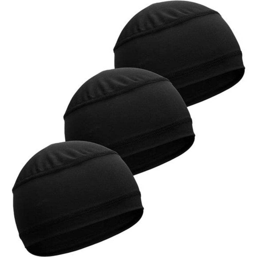 Mens Skull Cap Sweat Wicking Helmet Liner Cooling Hat Motorcycle Bike Hard Hat